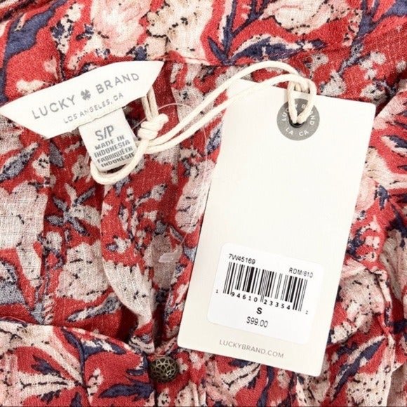 🍄Host pick 💕 NWT Lucky Brand peasant top size PS - Picture 10 of 13